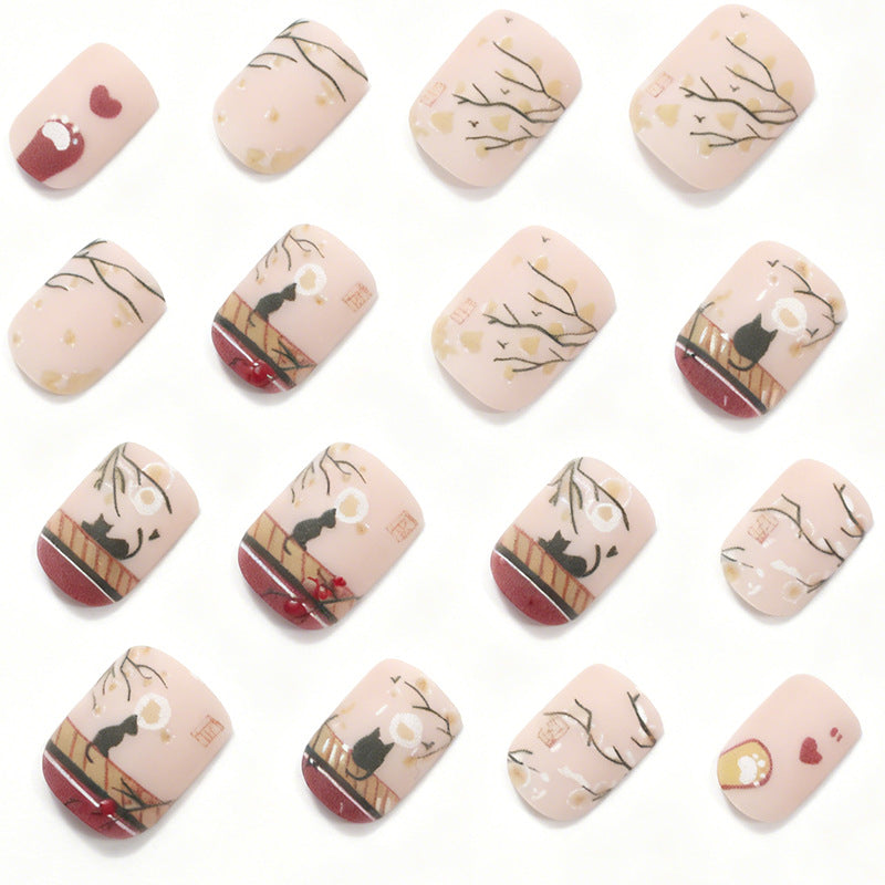 Künstlerisches katzenthema Acryl-Nagelkunst-Set Karnz
