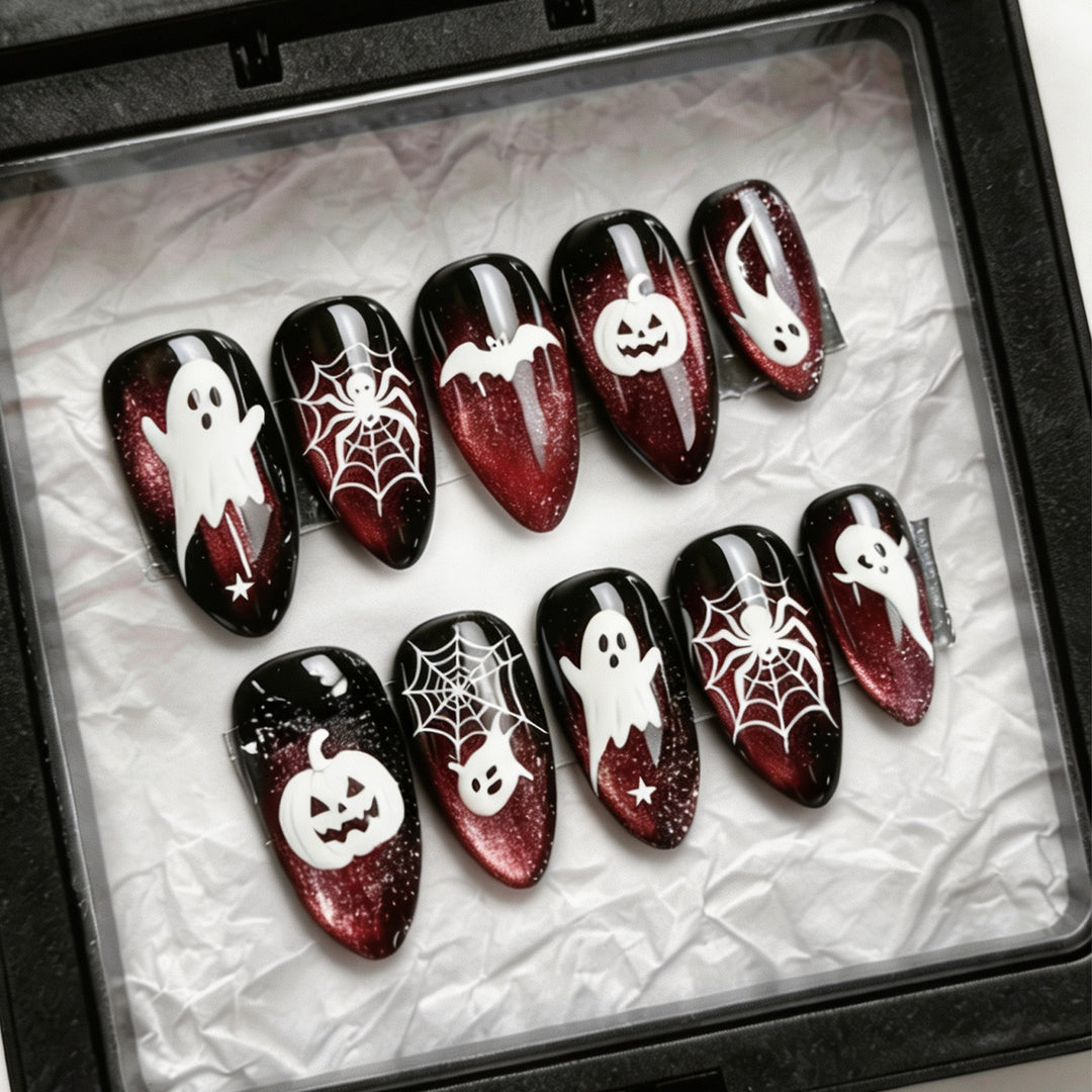 Halloween-Themen Press-On Nagelkunst Karnz
