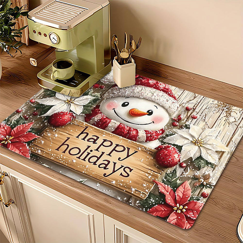 Festliche Weihnachtsküchenmatte