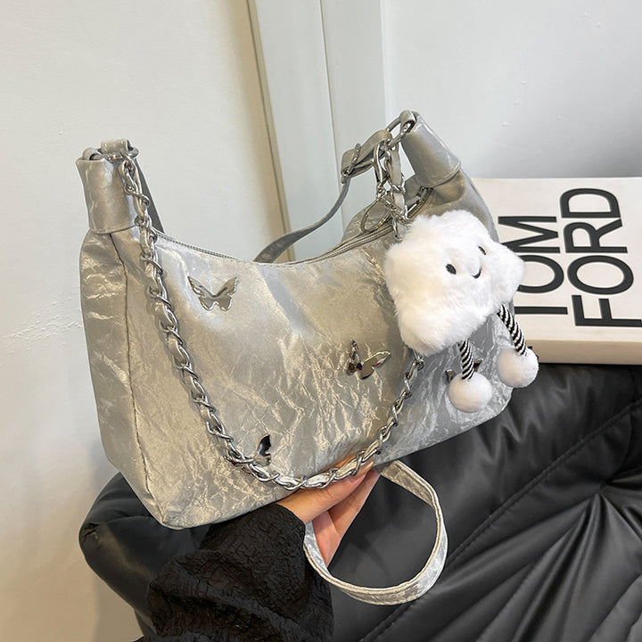 Schmetterlings-verzierte Schultertasche