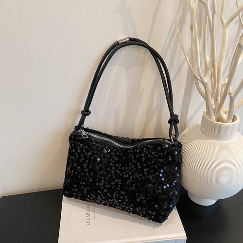 Glamouröse Pailletten-verzierte Schultertasche Karnz