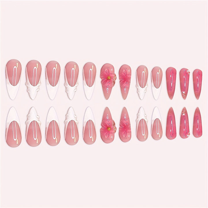 Floral 3D Press-On Nagelkunst Karnz
