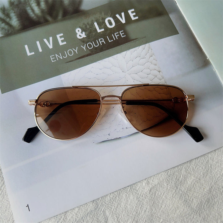 Vintage-inspirierte Pilotensonnenbrille Karnz