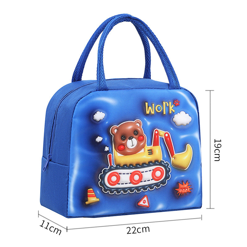 Isolierte Cartoon-Charakter Lunch Tasche Karnz