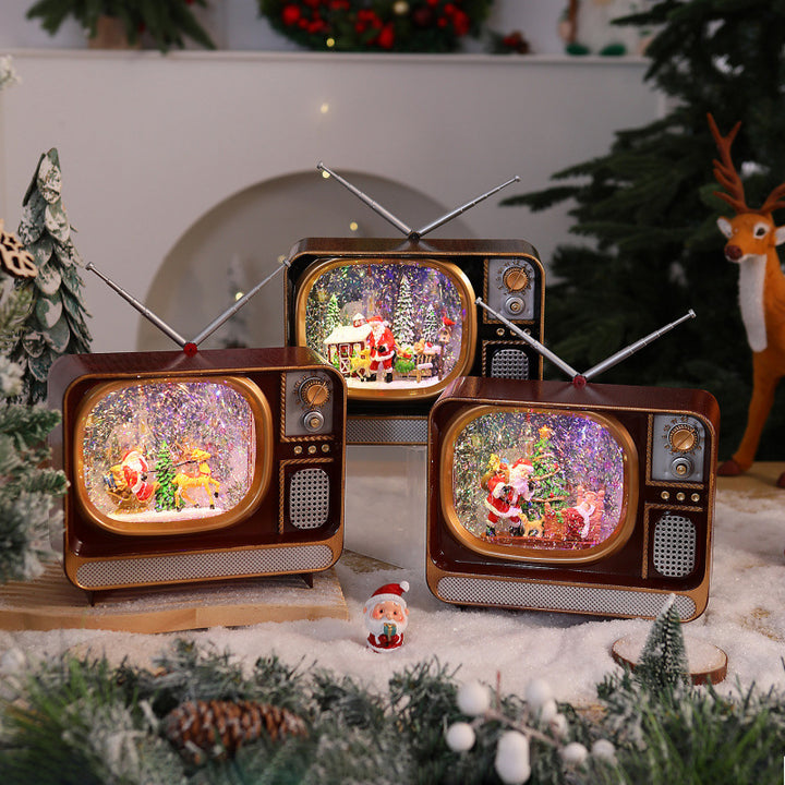 Nostalgische Weihnachts-TV Dekoration Karnz