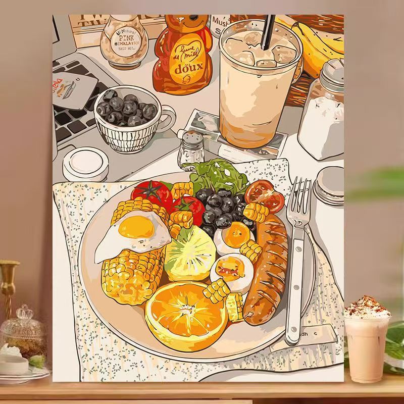 Dessert-inspiriertes dekoratives Leinwandkunstwerk Karnz