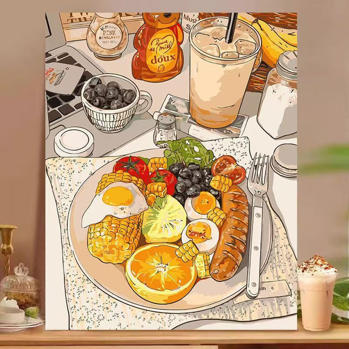 Dessert-inspiriertes dekoratives Leinwandkunstwerk Karnz