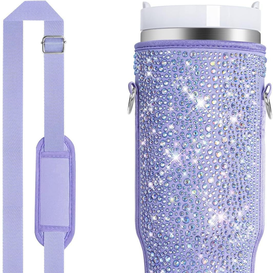Damen Wasserflaschenhalter mit funkelnden Strasssteinen Karnz