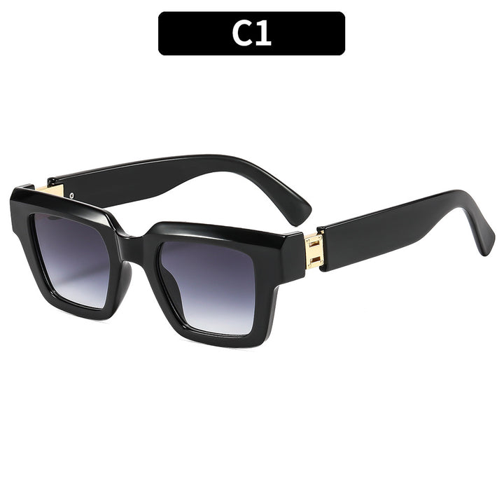 Oversized Geometrische Retro-Sonnenbrille