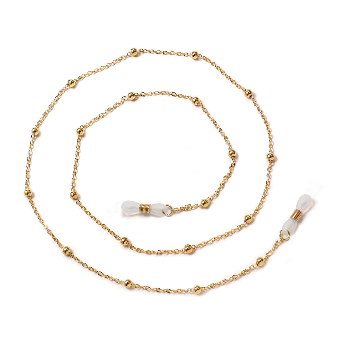 Premium Gold Beaded Brillen Kette Karnz