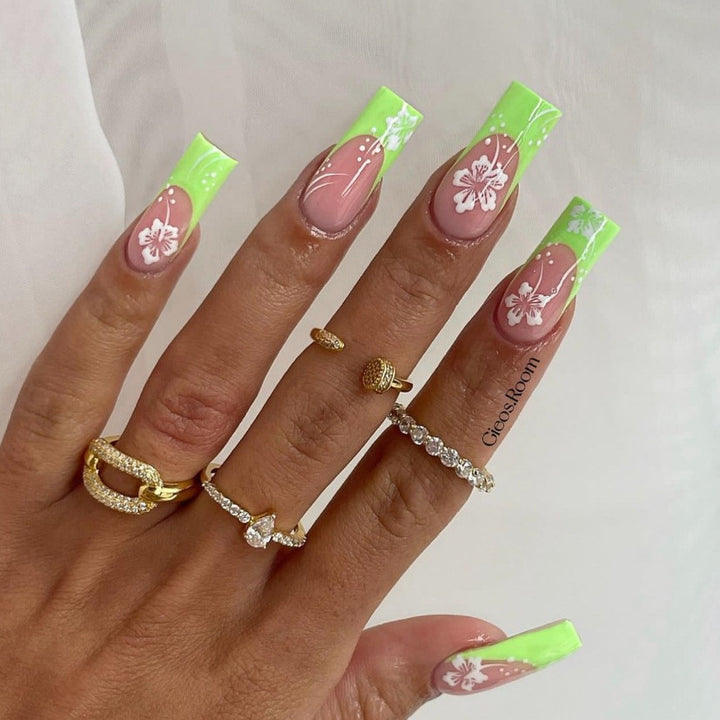 Florale Acrylnagelverzierungen Karnz 1789915564