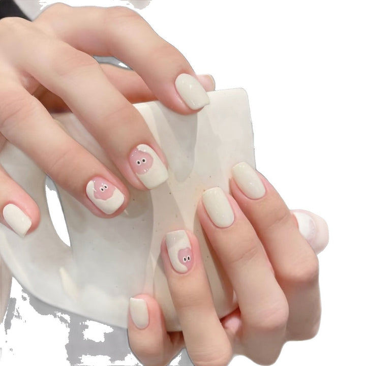 Verspielt tierisches Press-On-Nagelkunst-Set