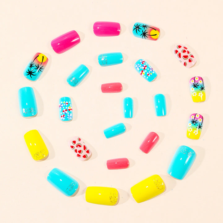 Tropisch inspiriertes Nagelkunst-Set Karnz