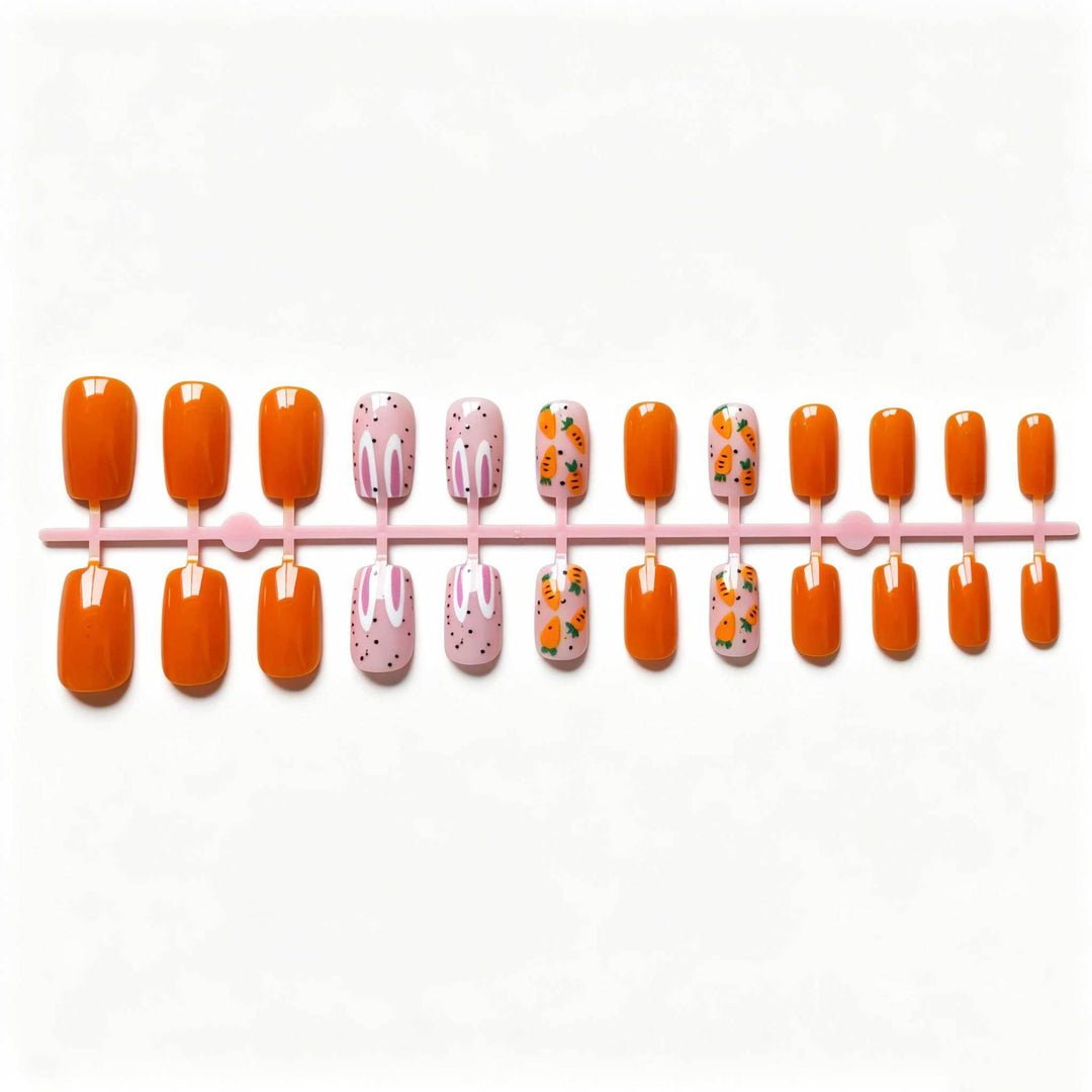 Kreatives Karotten-Themen-Nagelkunst-Set
