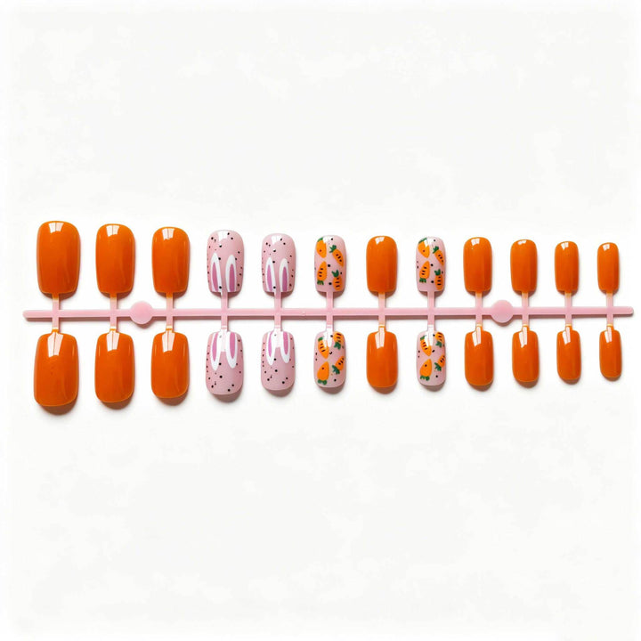 Kreatives Karotten-Themen-Nagelkunst-Set