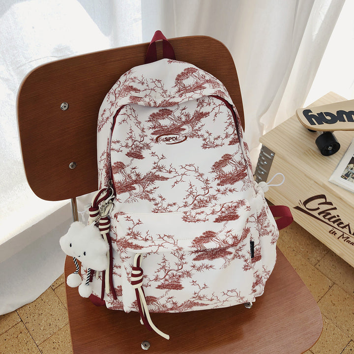 Eleganter Blumenbedruckter Rucksack