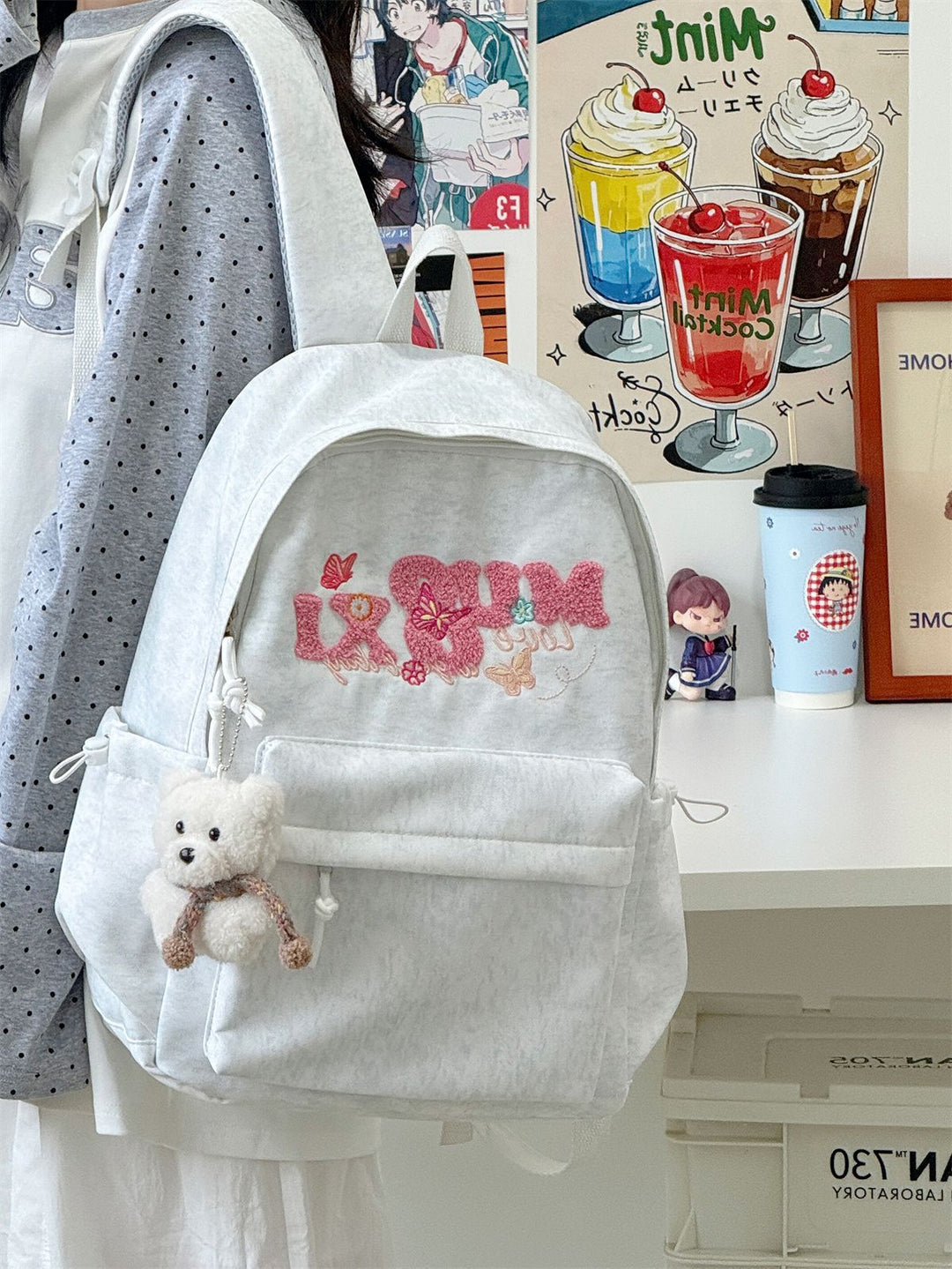 Stylische bestickte Rucksack Karnz 1791204530