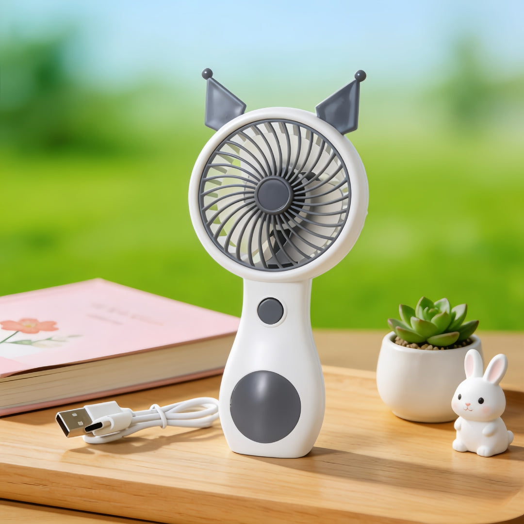 Damen Tragbarer Handventilator mit niedlichem Katzenmotiv Karnz
