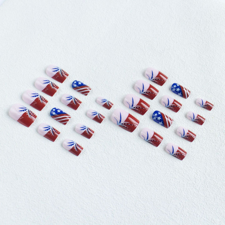 Patriotisches Nagelkunstset