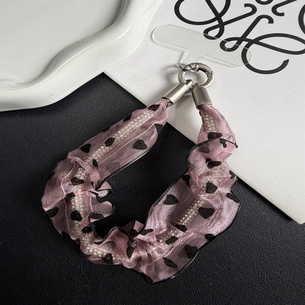 Herz-muster Haar Scrunchie Karnz