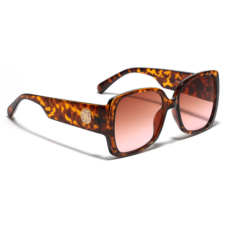 Damen quadratische Sonnenbrille mit luxuriösem Schildpatt-Design Karnz