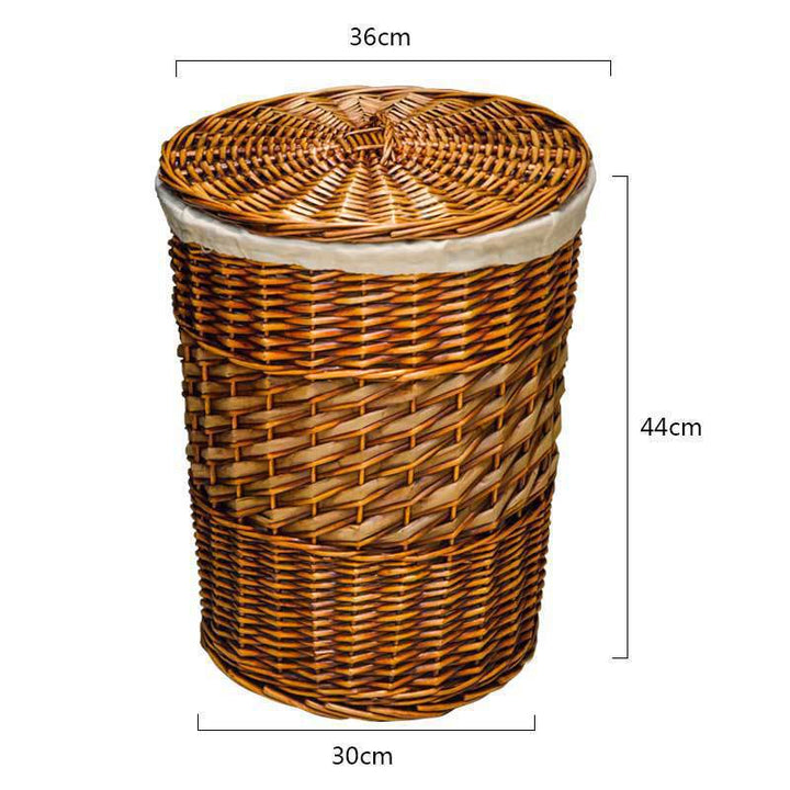 Eleganter Wäschekorb Aus Geflochtenem Rattan Karnz