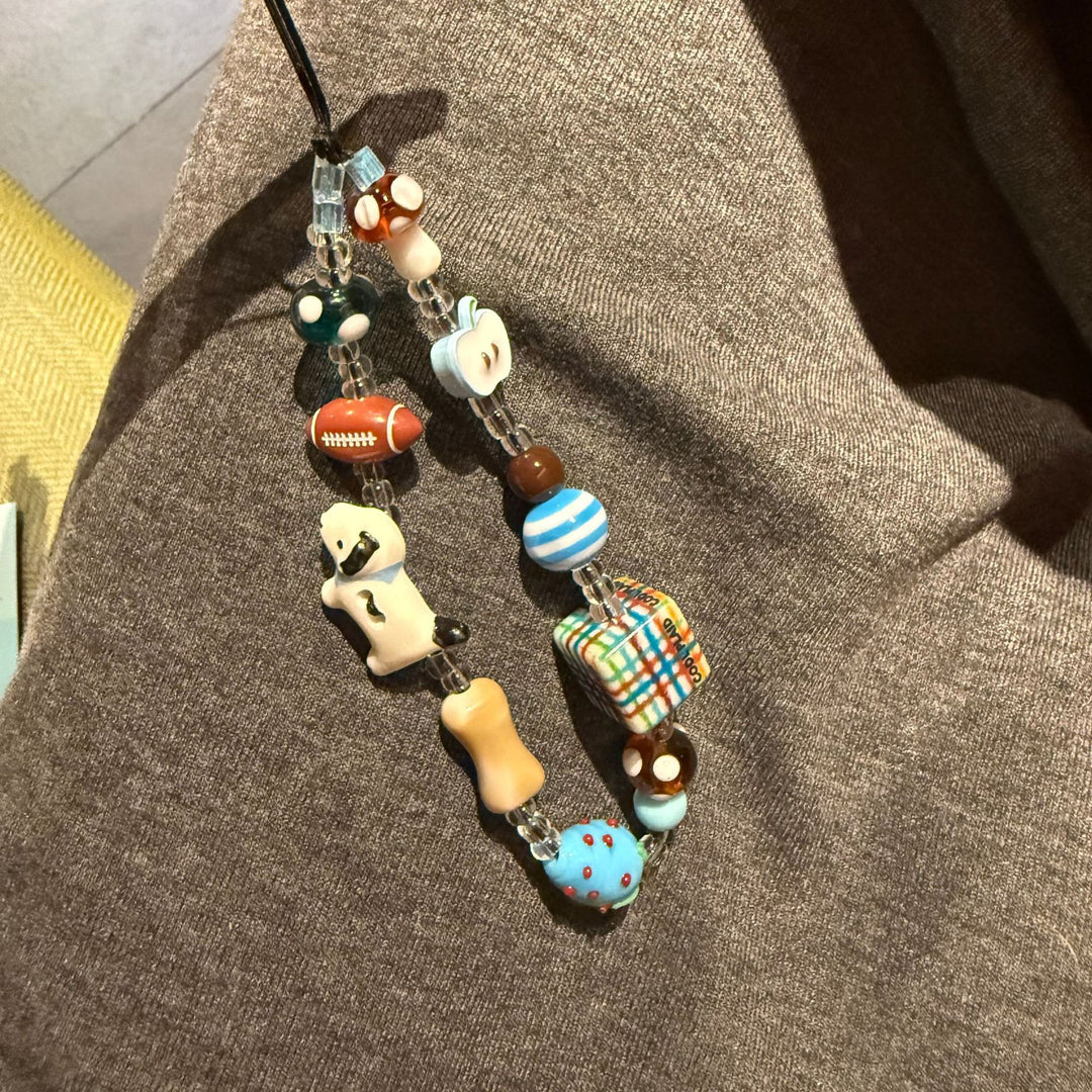Handgefertigtes Perlencharms-Lanyard Karnz