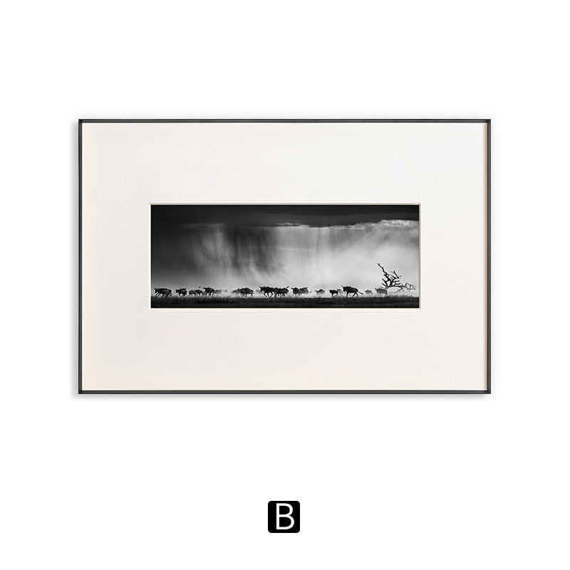 Panoramische Tierwelt Gerahmte Wandkunst