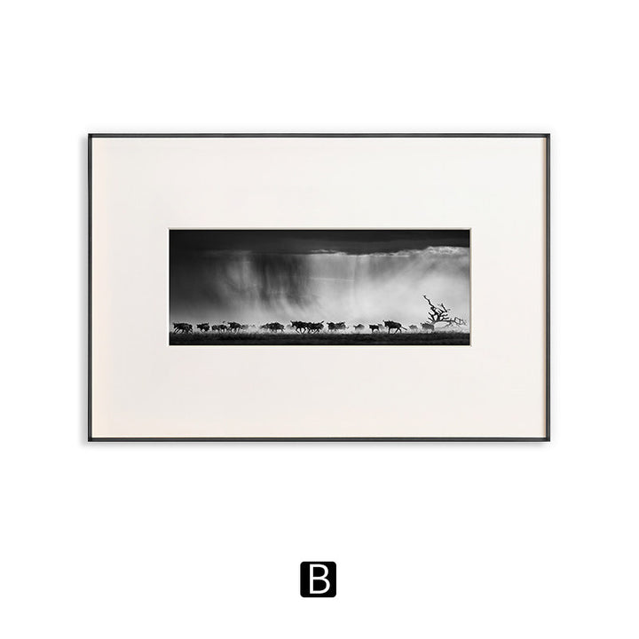 Panoramische Tierwelt Gerahmte Wandkunst