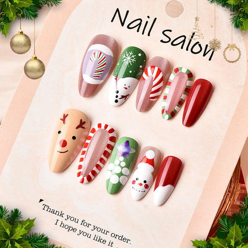 Kunstnagelset mit festlichen Weihnachtsmotiven Karnz 1787561505