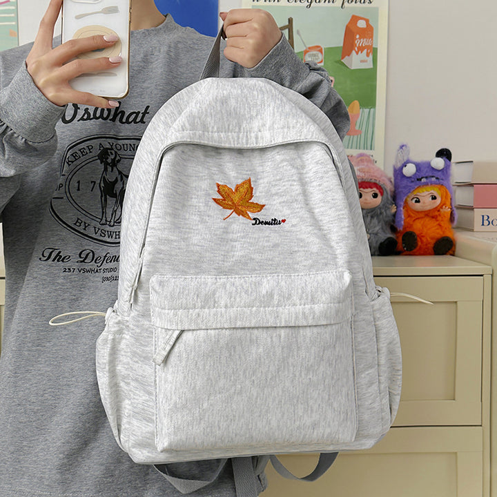 Lässiger bestickter Blatt-Rucksack Karnz