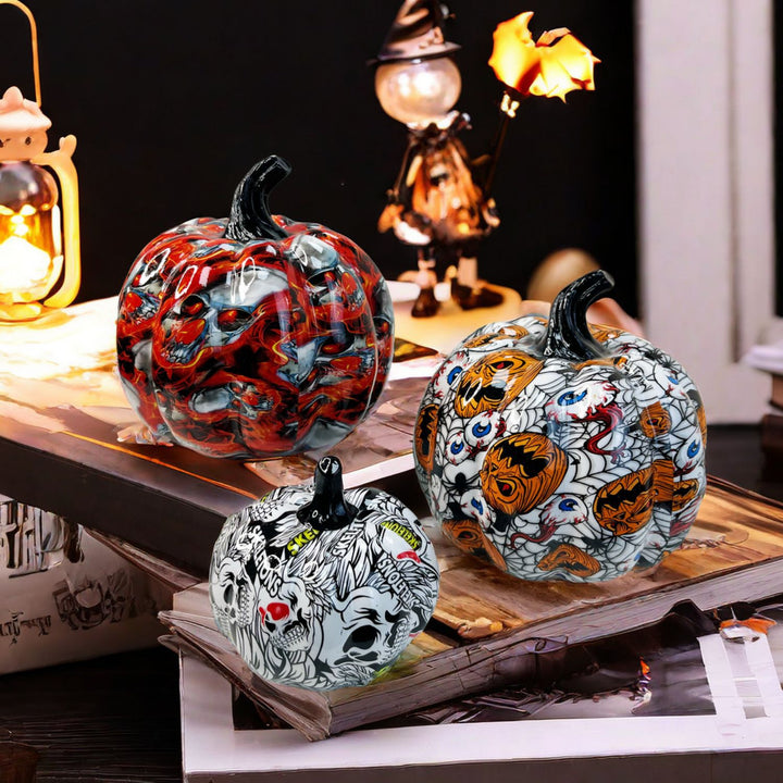Kunstvolle Halloween Kürbisfigur Karnz