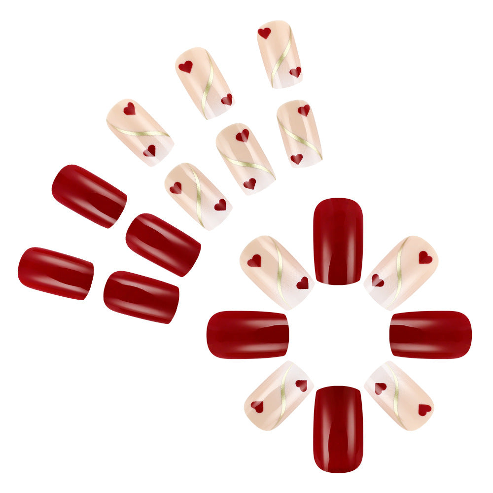 Romantisches Herzhologramm-Nagelkunst-Set Karnz