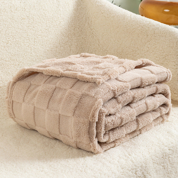 Luxuriöse Strukturierte Fleece-Wurfdecke Karnz