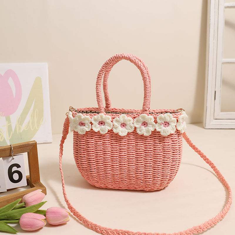 Damen Handtasche mit floralen Verzierungen Karnz