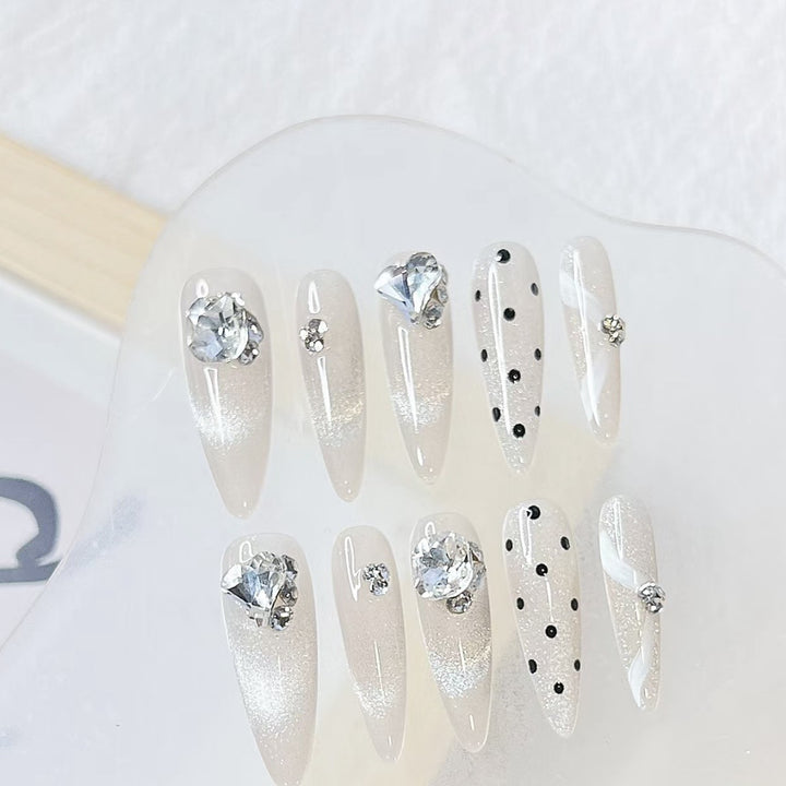 Kristall-besetztes Press-On Nagelset