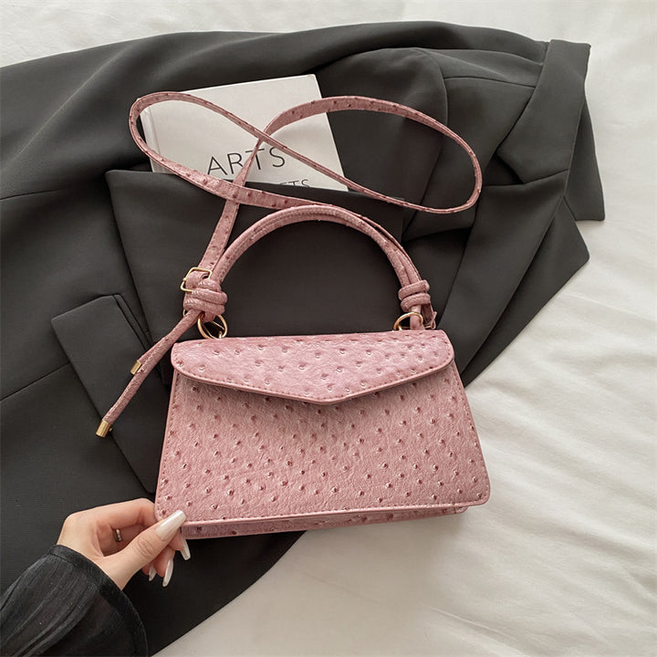 Strukturierte Lederhandtasche