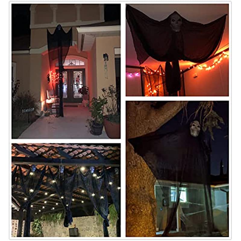Halloween Dekorative Transparente Stoffgardine Karnz