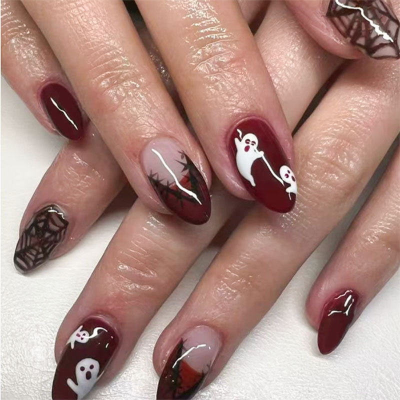 Halloween-Themen Press-On Nagelkunst Set