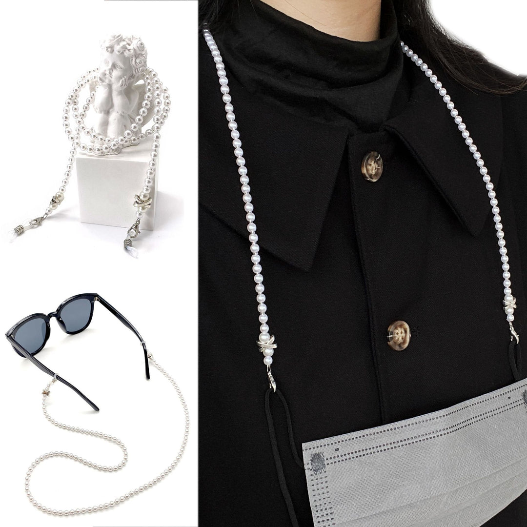 Elegante Perlenbesetzte Brillenband Karnz