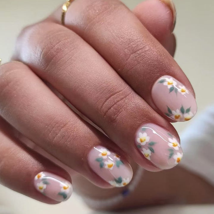 Florales Druck Gel Nail Art Karnz