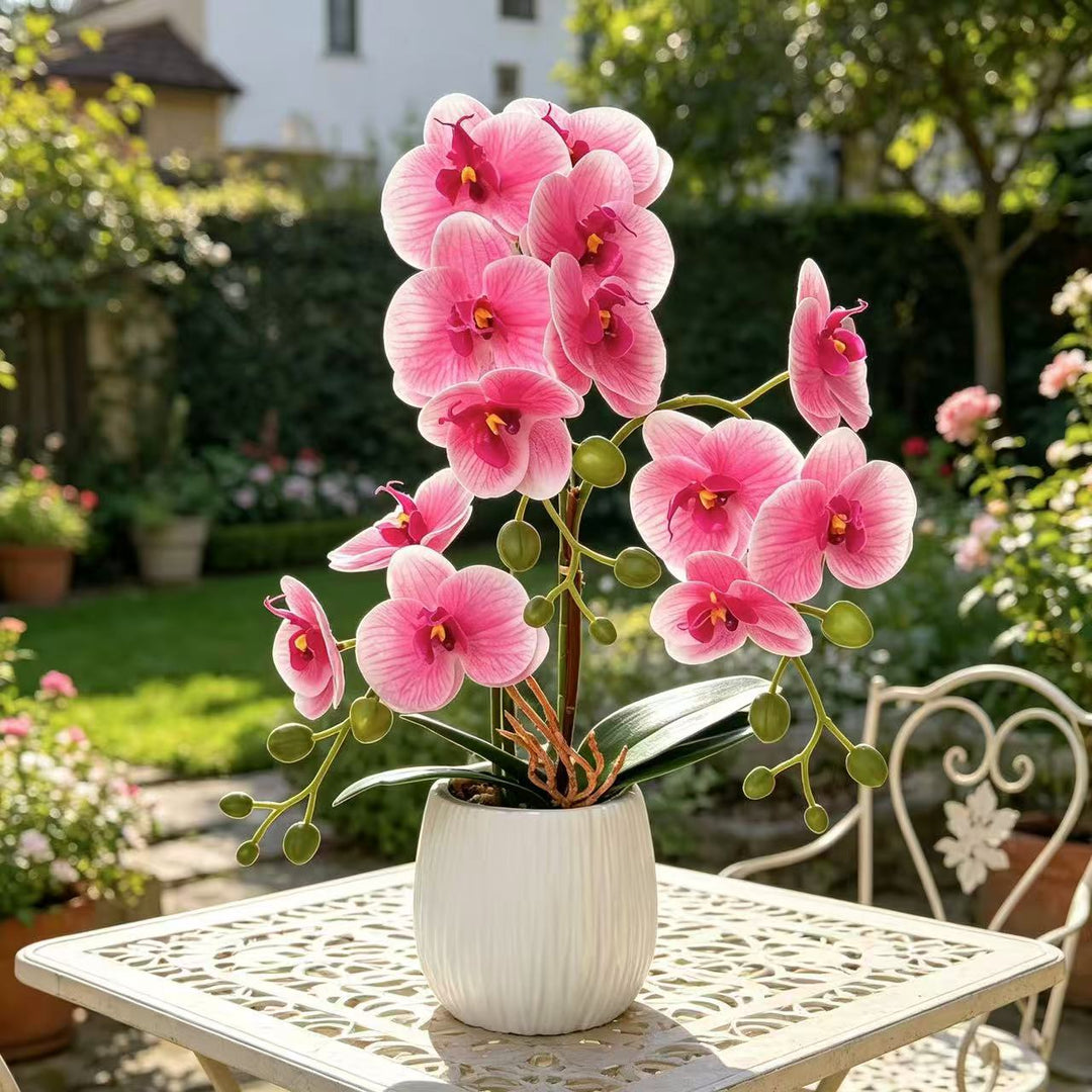 Realistische Orchideen Blumenarrangement