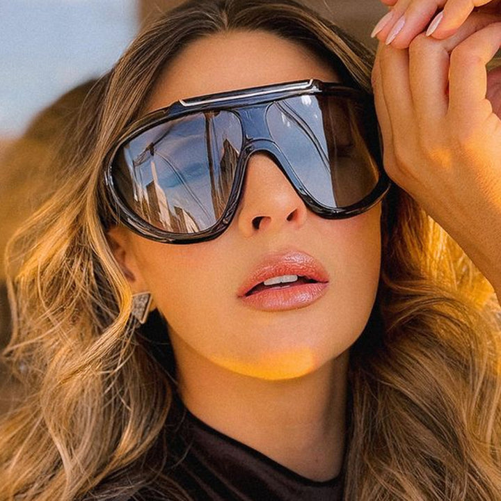Damen futuristische protectors Sonnenbrille Karnz