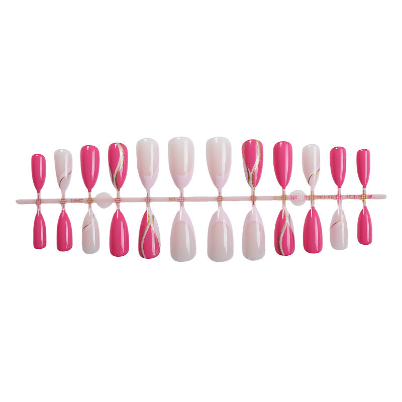 Elegantes Press-On-Nagelkunst-Set mit künstlerischem Farbverlauf-Design Karnz
