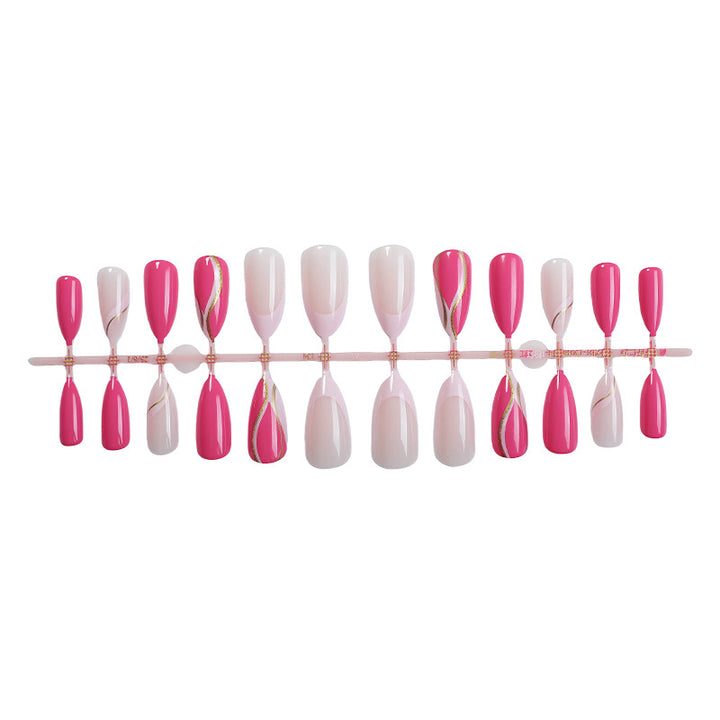 Elegantes Press-On-Nagelkunst-Set mit künstlerischem Farbverlauf-Design Karnz
