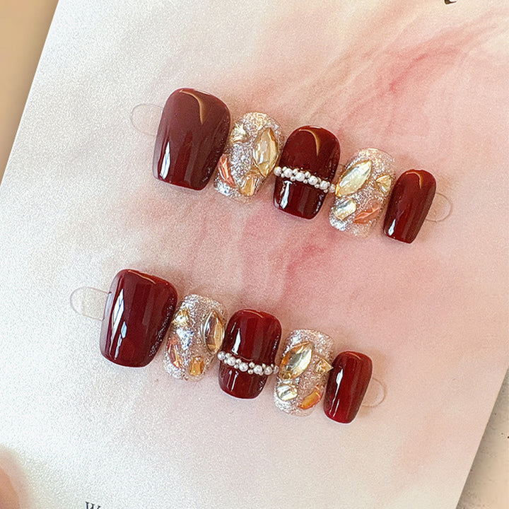 Handgemachtes Press-On Nagelset Karnz