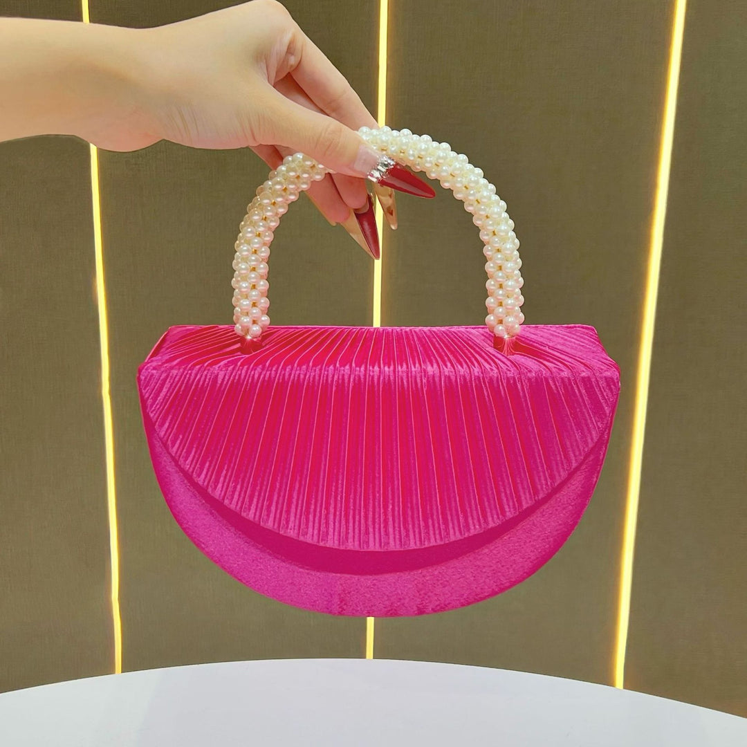 Falten Satin Clutch Handtasche