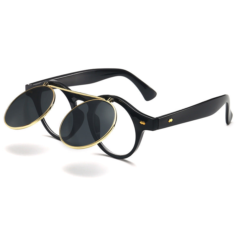 Damen elegante Sonnenbrille mit doppeltem Rahmen Karnz