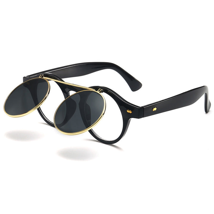 Damen elegante Sonnenbrille mit doppeltem Rahmen Karnz