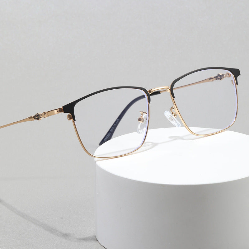 Damen modische quadratische Brille mit elegantem Metallrahmen Karnz